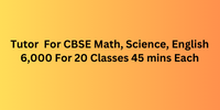 Tutor Job Math, Science, English CBSE for Class 6 Tuition